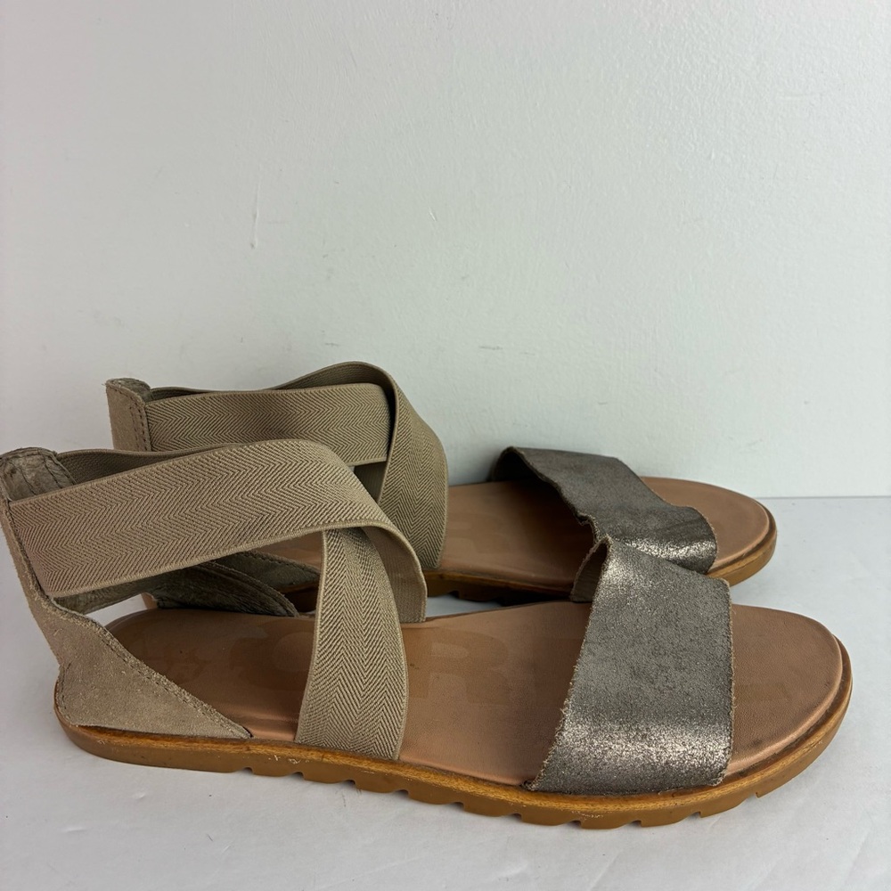 Sorel Ella II Ankle Strap Flat Sandals - Picture 3 of 10
